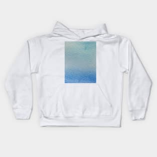 Gradient watercolor - blue Kids Hoodie